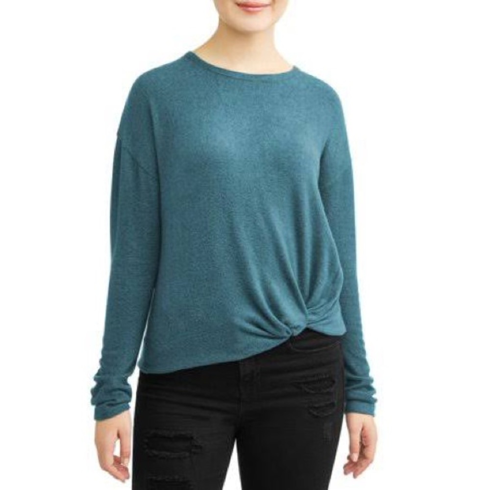 Moral Fiber Twist Front Pullover Sweater
